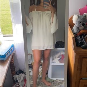Tobi cream backless dress